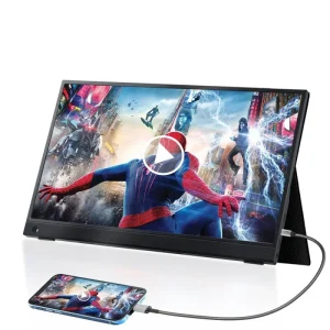 Portable Monitor for Laptop 16” Portable Monitor Touchscreen 1080P FHD Ultra Slim External Screen with Smart Cover