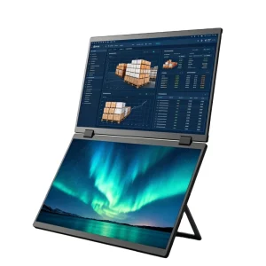 Portable Ultra Thin Folding Dual Screen 15.6 Inch IPS LCD LED Laptop Extension Type C 1920×1080 60Hz