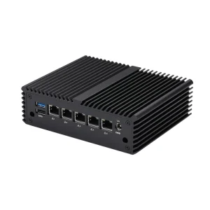 Qotom Q10821G5 Mini PC Intel J6412 5x 2.5G Intel LAN HD DP VGA DDR4 2.5″ SATA MSATA M.2 Mini Case 1U Rack Soft Router