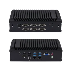 Qotom Q30900X Fanless Industrial Mini PC 10th Gen Intel Core 6 COM RS485 Dual 2.5G LAN I226 V Triple Display Embedded Computer