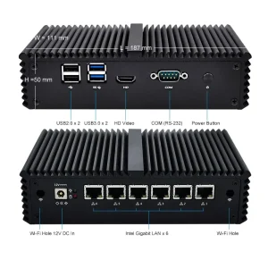 Qotom Q555G6 Core I5 7200U 2.5Ghz Desktop Mini PC AES NI 6 Gigabit NIC Barebone Mini Computer Router Firewall Mini PC