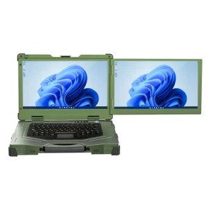 Robustas Handheld Computer Rugged for HP I7 Notebook with 2 Screen Aluminium Body Rugged Laptop
