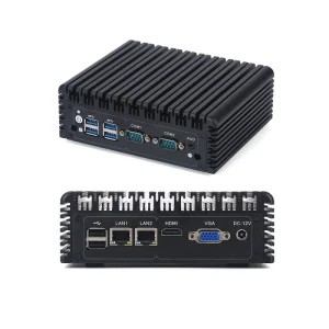Rugged Fanless Industrial PC Intel N100 i3-5005U 2LAN 6COM Embedded Mini Computer for IoT Gateway Smart Factory Automation