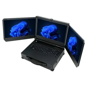 Rugged Industrial Computer Intel I7 9700T 32GB RAM 1TB SSD P1000 Graphics Triple Screen Portable Workstation OEM ODM Stock