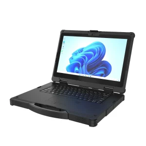 Rugged Laptop 14″ AI PC 32GB RAM + 256GB ROM Windows 11 Pro 1000 Nits 5G GPS MIL STD 810H IP65 Industrial Notebook Computer