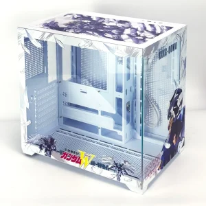 Ryzen 360 Gundam Theme Vertical Gaming Computer Case Desktop Case Side Panel Window ATX Full Tower