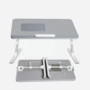 SAIJI Ergonomic Folding Adjustable Foldable Portable Wood Home Office Bed Study Computer Laptop Lap Tray Desk Table