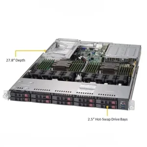 SYS 1029U TR4T Rack Server with Xeon Epyc AMD Epyc Processors 32GB 16GB 64GB Memory Broad Application Computer Server