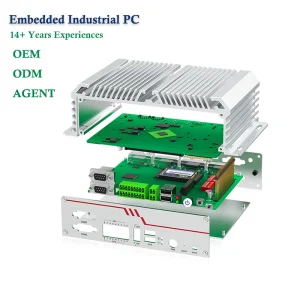 Small Crab Series Embedded Industrial PC DDR3 Intel Fanless Cable free Design M.2 2280 SSD Desktop Onboard CPU