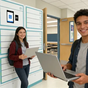Smart Charging Locker Station 65w Type C Fast Charge with UV A Lighting Facial Recognition Access for Public Venues