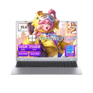 Student Education Laptop 15.6 Inch Intel 6500y 16GB RAM 256GB SSD Portable Business Office Study