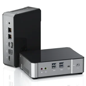Super Quiet Mini Gaming PC Intel Core i9 1235U Processor Windows 10 11 DDR5 Thunderbolt 4 Low Power Metal Desktop for Gamers EU Plugs