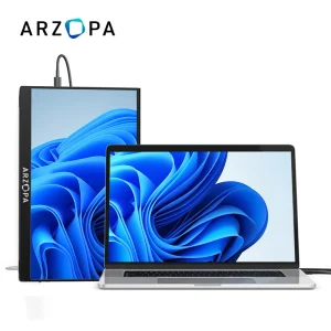 Super Thin FHD 1080P 17.3 Inch USB Display Laptop Portable Monitor for Phone With Built in Speaker