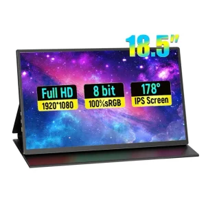 Touch Screen 18.5 Inch High Definition Laptop Extension Dual Screen Portable Monitor with HDMI Type C Interfaces