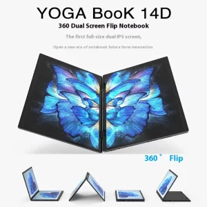 TouchYoga Professional Portable Gaming Laptop 2 in 1 14+14 Dual Touch Screens Intel Metal English