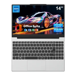 Touchscreen Laptop Computer 14″ Intel N100 CPU Ordinateur Portable 180 Opening and Closing Student Laptop Notebook Computer
