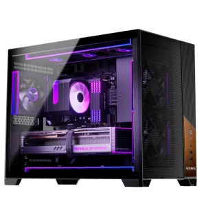 UC03 High Airflow Mesh Gaming PC Case Tempered Glass 400mm GPU Desktop Computer Case M ATX Dual SSD HDD