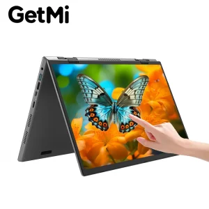 Ultra Thin Yoga Metal Laptop 14 Inch Touch Screen N100 Foldable 16GB RAM 2K IPS SSD for Business Office