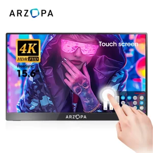 Ultra Wide Touchscreen 15.6 Inch 1080P Portable Monitor for Laptop and Mobile Phones