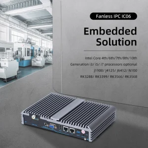 Valano IC06 Industrial Mini PC Intel Celeron J1900 Quad Core Dual LAN Fanless Rugged Embedded Box Computer Windows 10