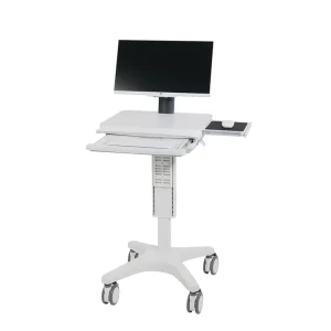 WEIYE Hospital Mobile Adjustable Height Stand up Desk Computer Workstation Trolley Cart for Hospital Clinic