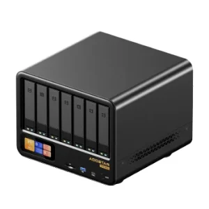 WTR MAX AMD R7 PRO 8845HS MiniPC 6+5 Bays Desktop NAS 2 * 10GB SFP+ LAN Ports USB4&Oculink Port Support ECC RAM (Barebone)