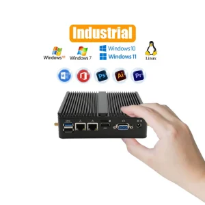 Win 10 11 Embedded Linux 2 Dual Lan Mini Pc Intel Core i3 i5 i7 Celeron N2840 J1900 Minipc Industry Fanless Industrial Mini Pc