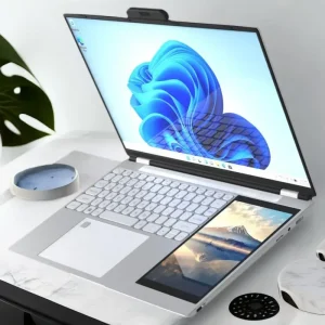 双屏笔记本电脑 Win 11 四核 15.6+7英寸 DDR4 16GB 1TB固态硬盘 学生笔记本电脑 在线教学