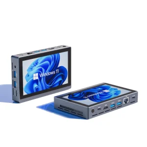 Win 11 PRO Celeron N5095 Mini PC 16GB DDR4 256GB EMMC 4K60Hz Display Screen Gigabit Ethernet Cooling Fan Desktop Computer US