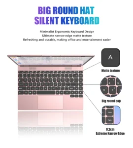 Win11 Laptop 14 Inch Ultra Thin Laptop IPS Display Intel Celeron N5095 Notebook Computer for Business and Home 16GB RAM