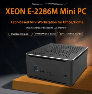 Xeon Mini Server E 2176M 2186M 2276M 2286M Support ECC RAM Dual LAN Win11 Proxmox ESXi Homelab Office Compact Workstation PC