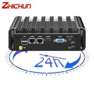 ZHICHUN Core Passive Cooling Silent and Hardware Automatic Desktop Computer USB RJ45 Win10 Industry Mini PC